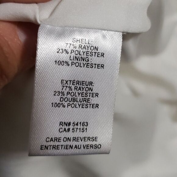 Tommy Hilfiger Women's Dress ALine Button Down Sleeveless White 8 - Picture 7 of 8